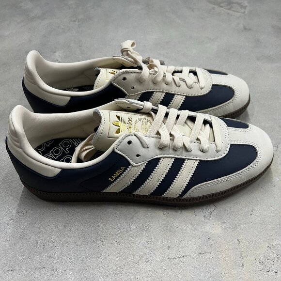 Adidas Wmn's Samba OG Night Indigo Cream White IG1968 - New - Picture 3 of 8